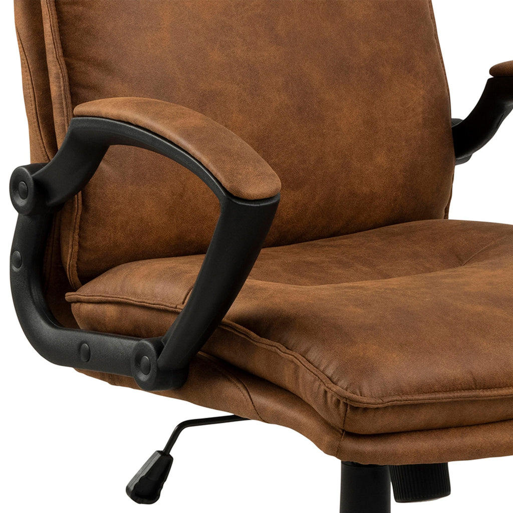 Brad Swivel Office/Desk Chair with Armrest in Brown - image 7