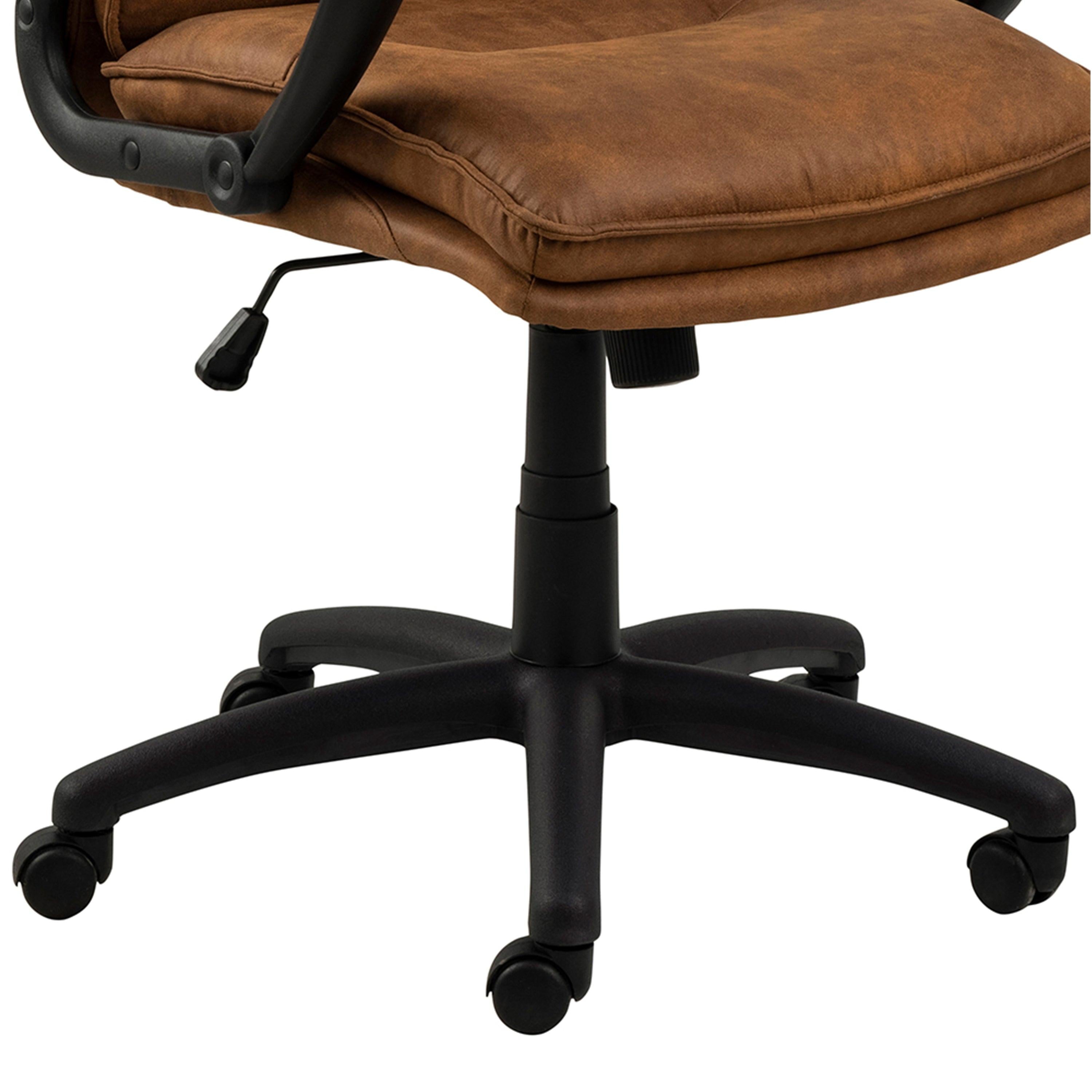 Brad Swivel Office/Desk Chair with Armrest in Brown - image 8