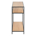 Seaford Console Table, 2 Shelves in Black and Oak - image 3