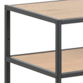 Seaford Console Table, 2 Shelves in Black and Oak - image 5