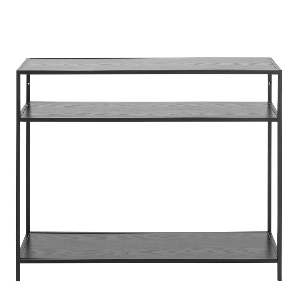 Seaford Console Table with 2 Shelves in Black - image 2