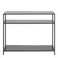 Seaford Console Table with 2 Shelves in Black - image 2
