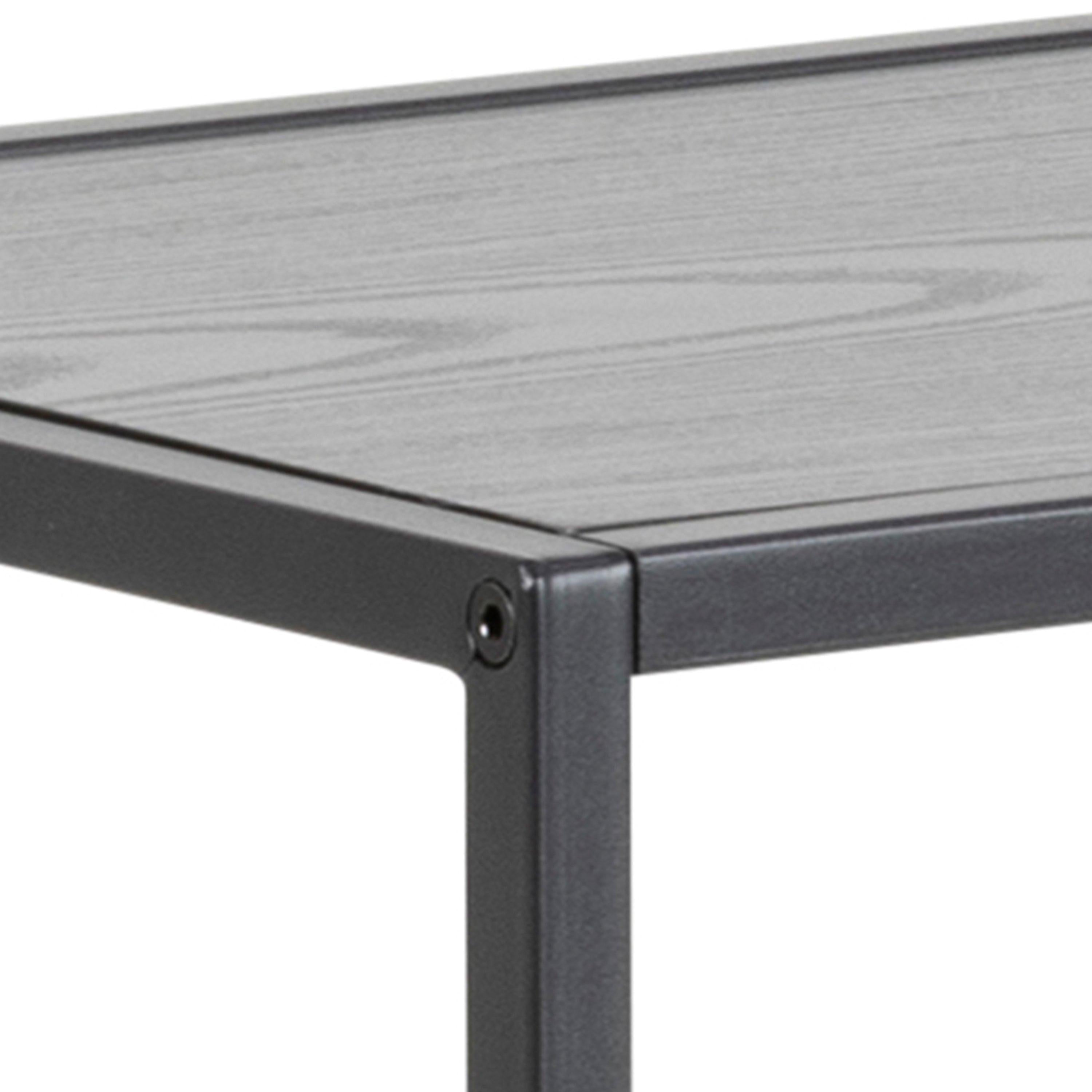 Seaford Console Table with 2 Shelves in Black - image 4