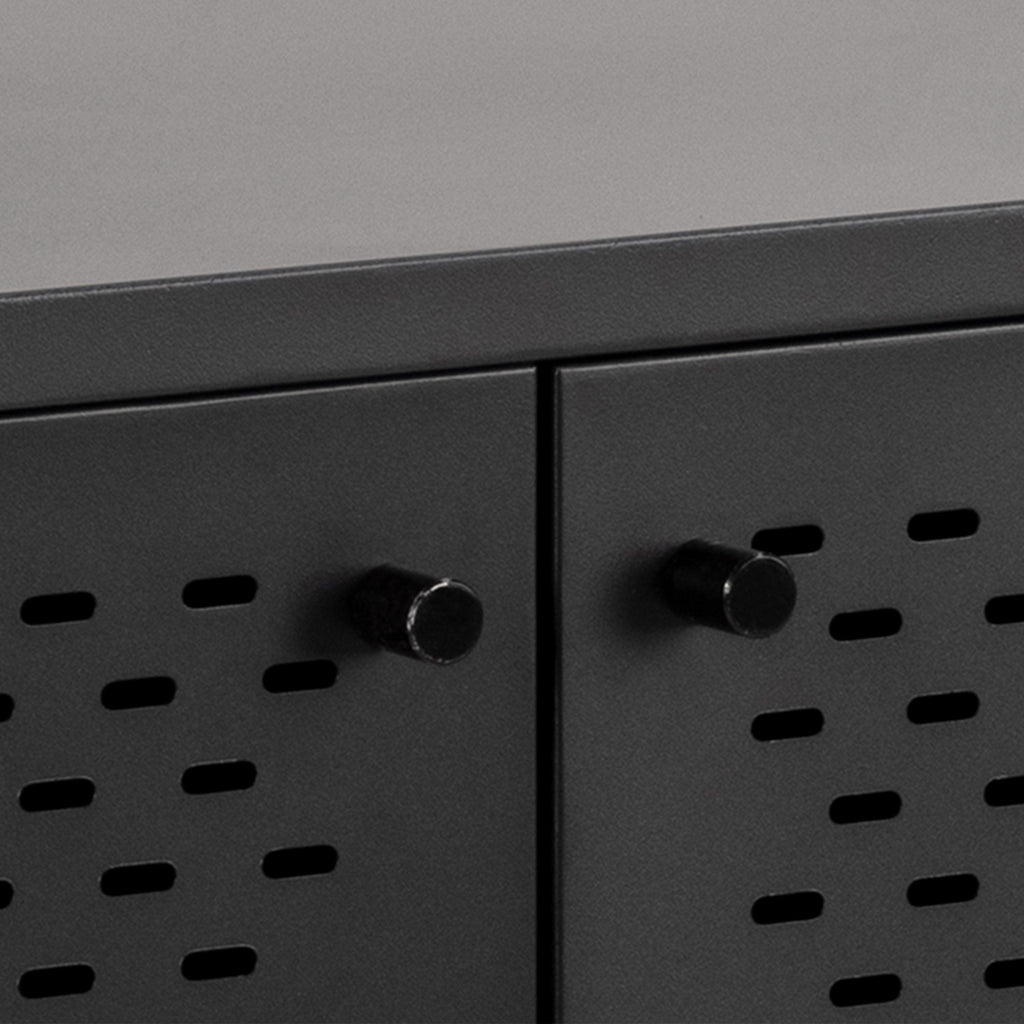 Newcastle 3 Door Raised Sideboard in Matt Black - image 10