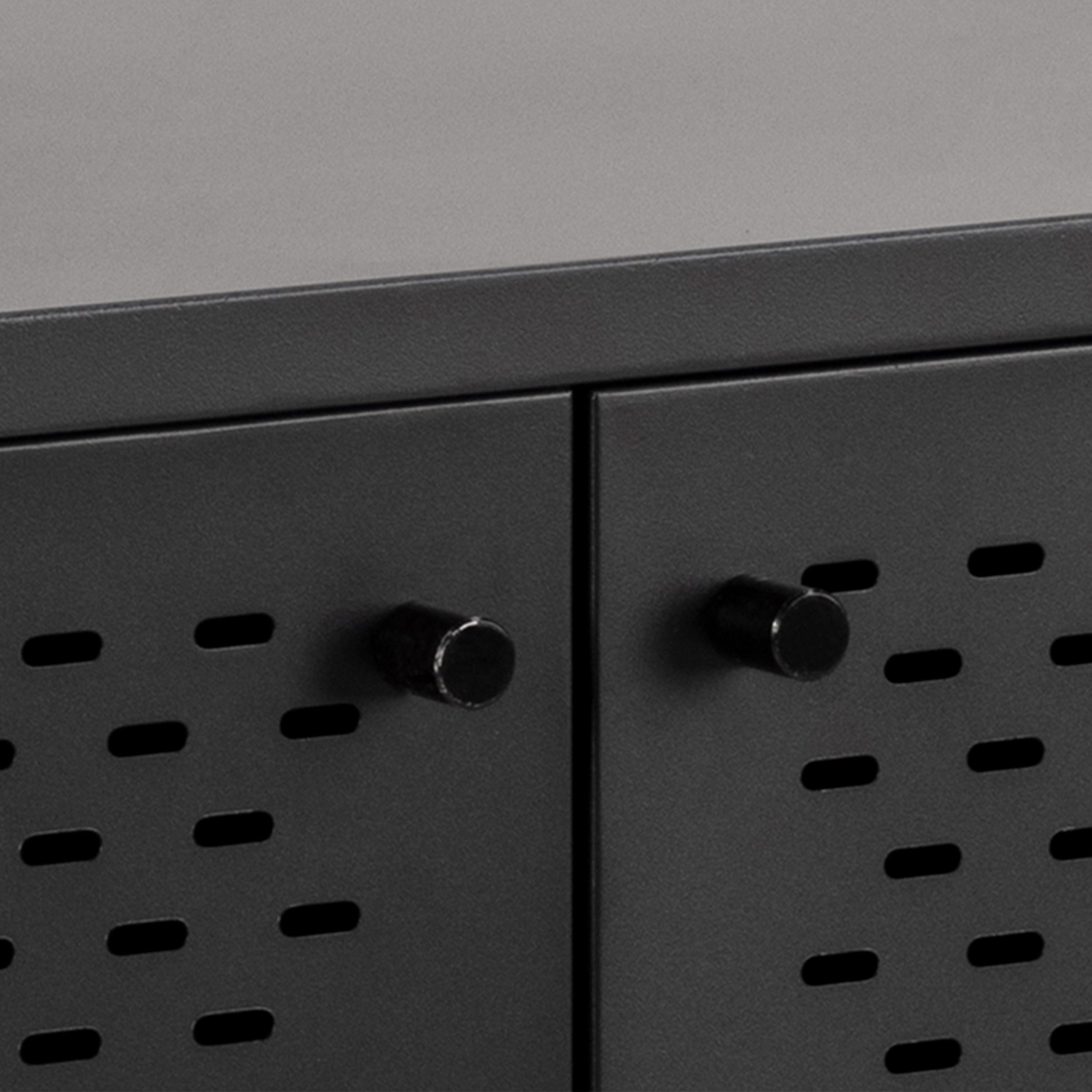 Newcastle 3 Door Raised Sideboard in Matt Black - image 10