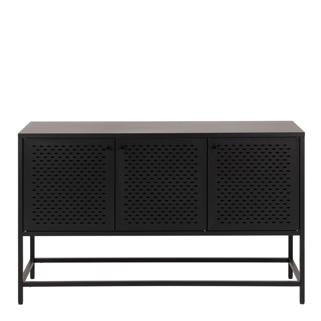 Newcastle 3 Door Raised Sideboard in Matt Black - image 2