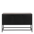 Newcastle 3 Door Raised Sideboard in Matt Black - image 2