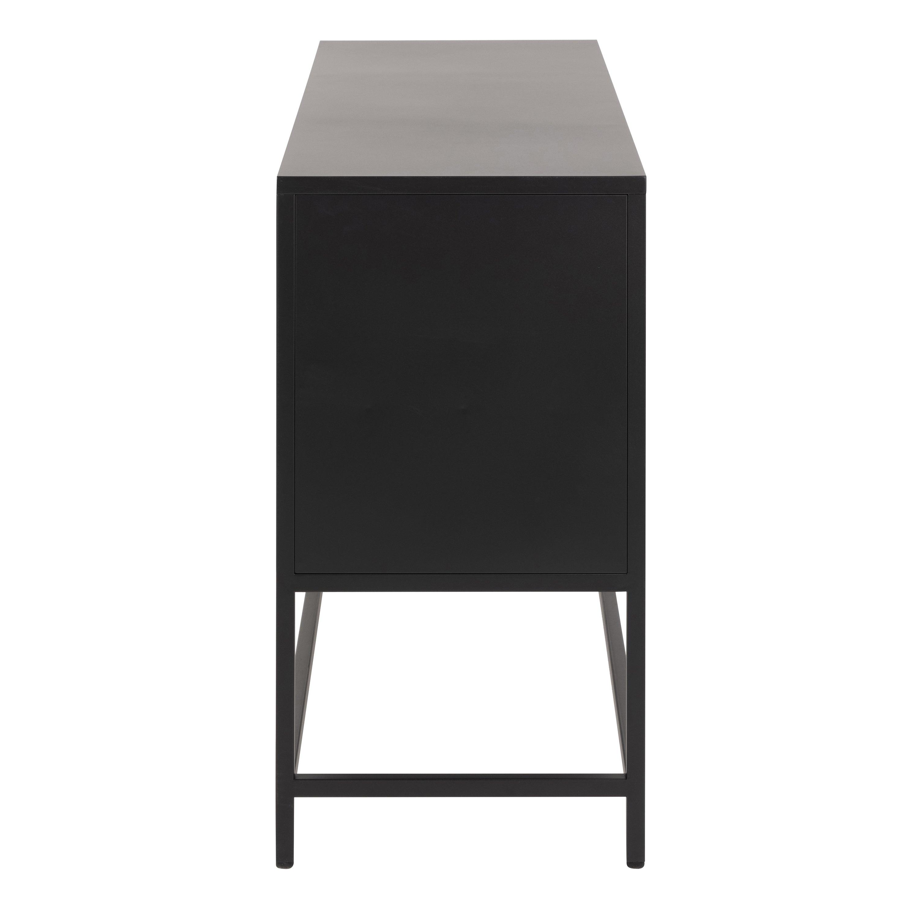Newcastle 3 Door Raised Sideboard in Matt Black - image 3