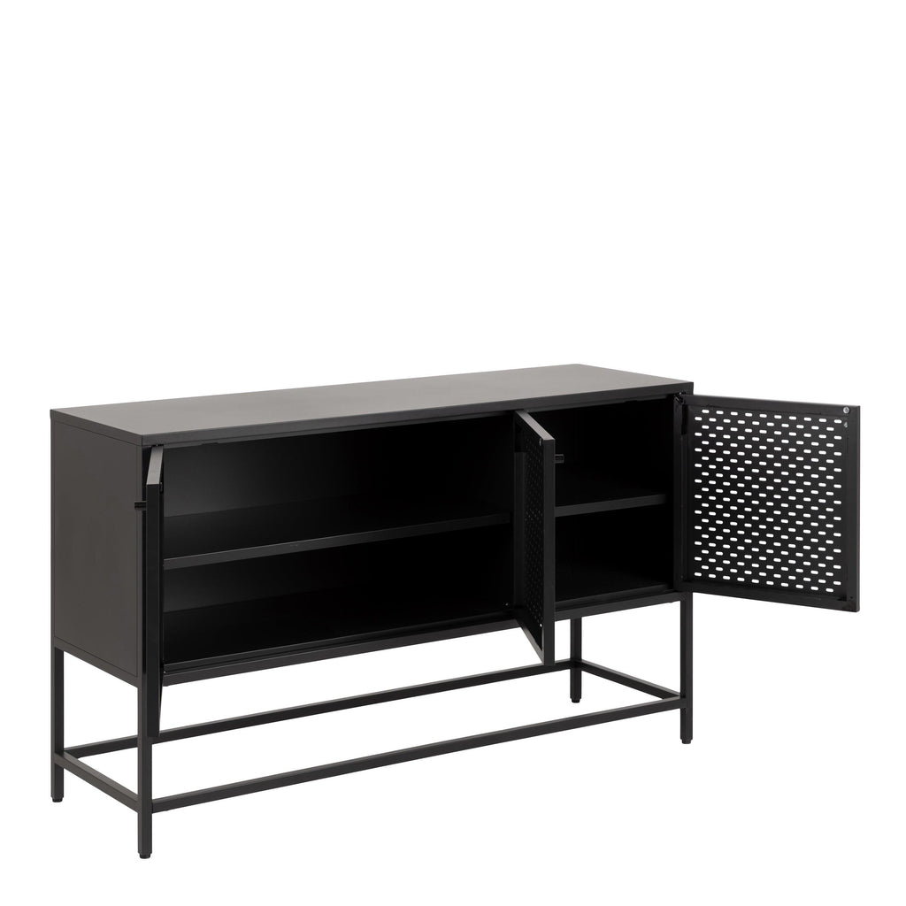 Newcastle 3 Door Raised Sideboard in Matt Black - image 4