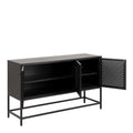 Newcastle 3 Door Raised Sideboard in Matt Black - image 4