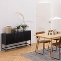 Newcastle 3 Door Raised Sideboard in Matt Black - image 5