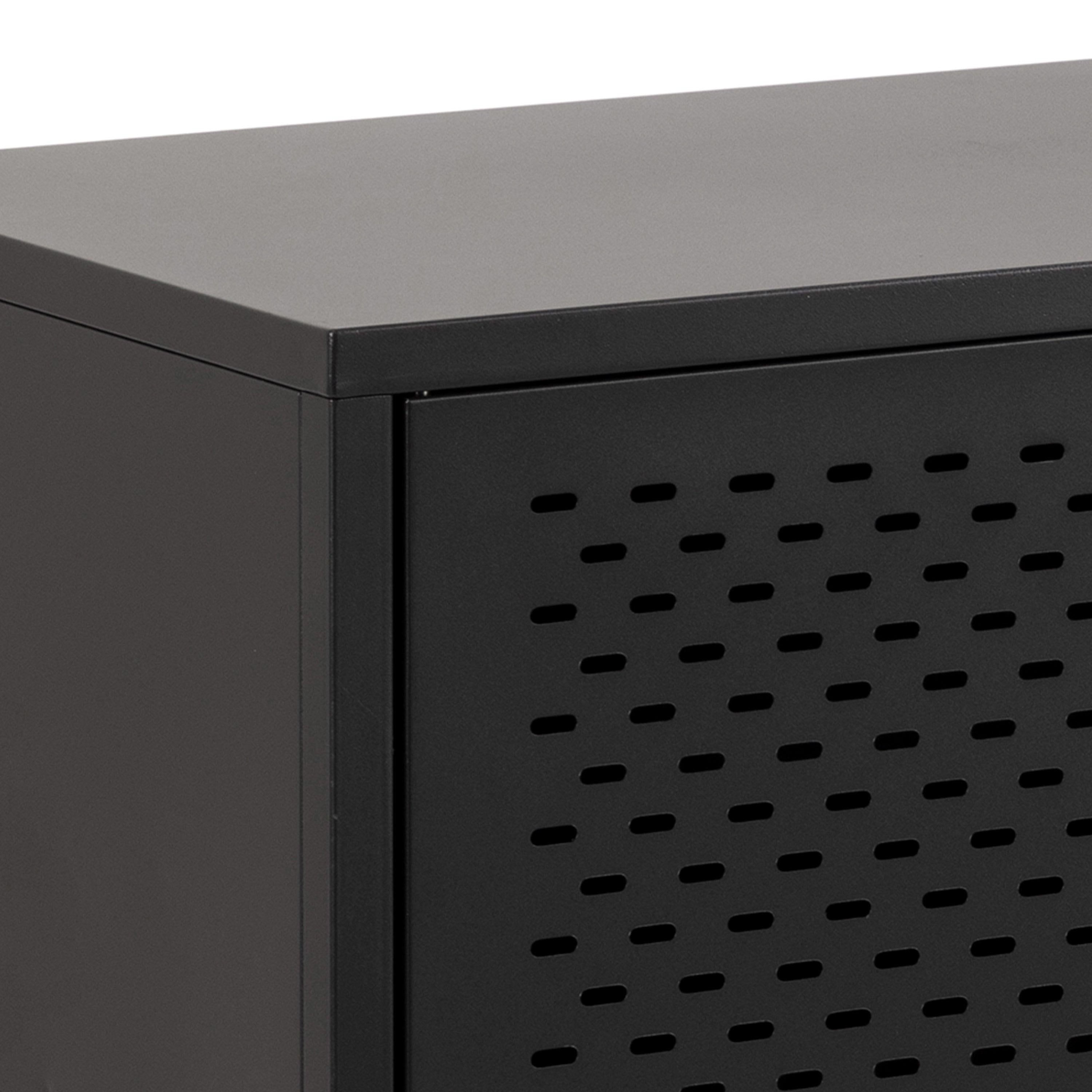 Newcastle 3 Door Raised Sideboard in Matt Black - image 8