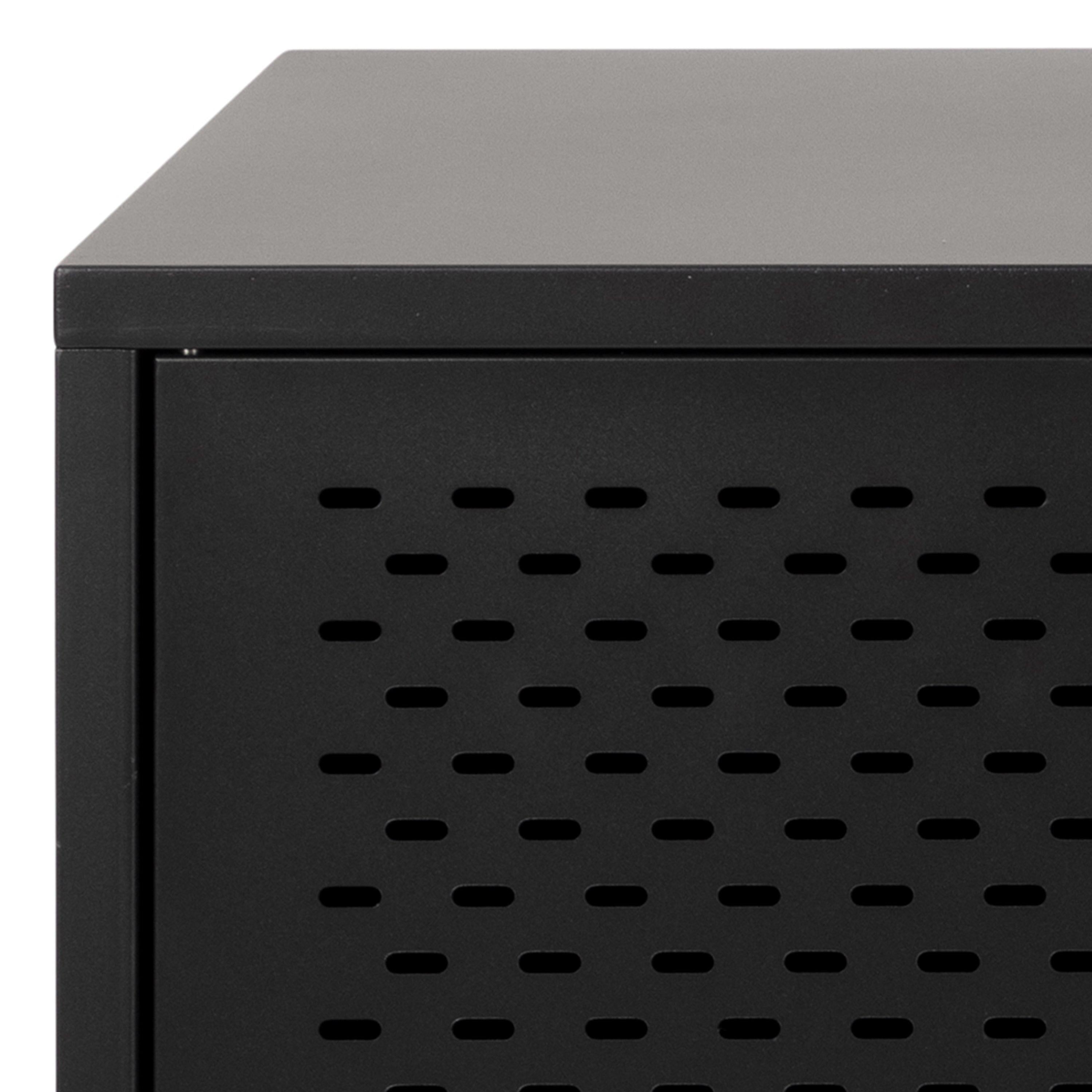 Newcastle 3 Door Raised Sideboard in Matt Black - image 9