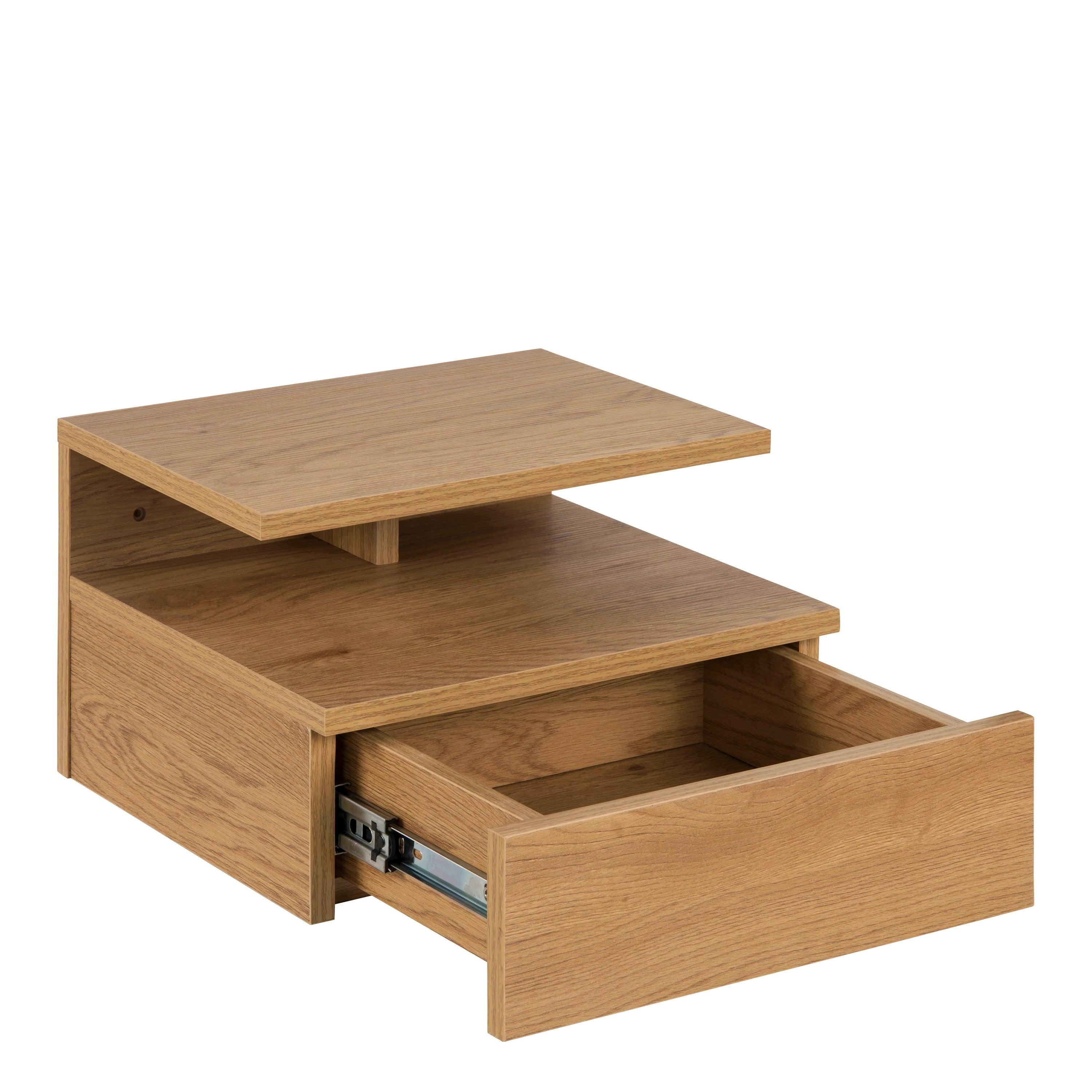 Ashlan Bedside Table with 1 Drawer in Oak - image 3