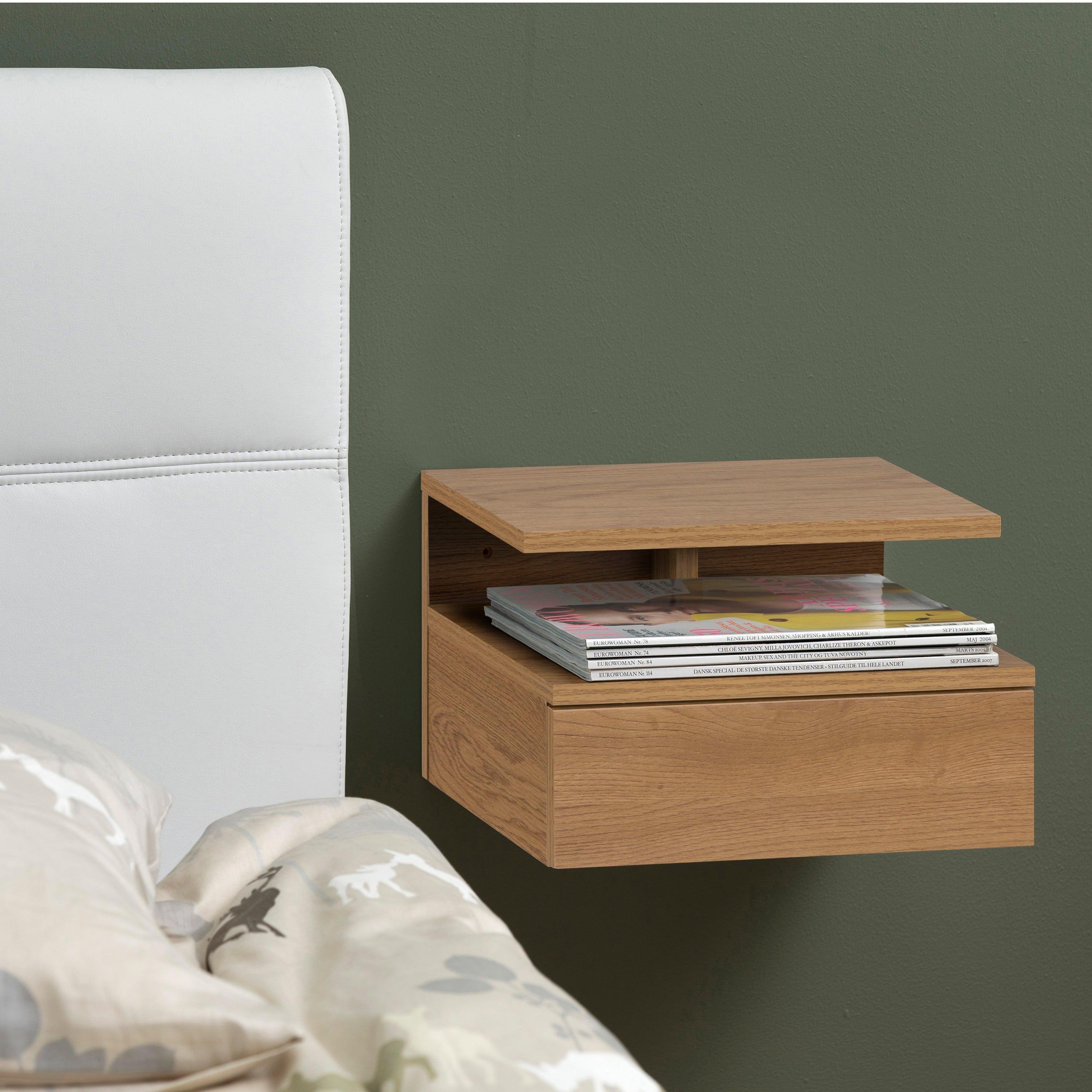 Ashlan Bedside Table with 1 Drawer in Oak - image 5