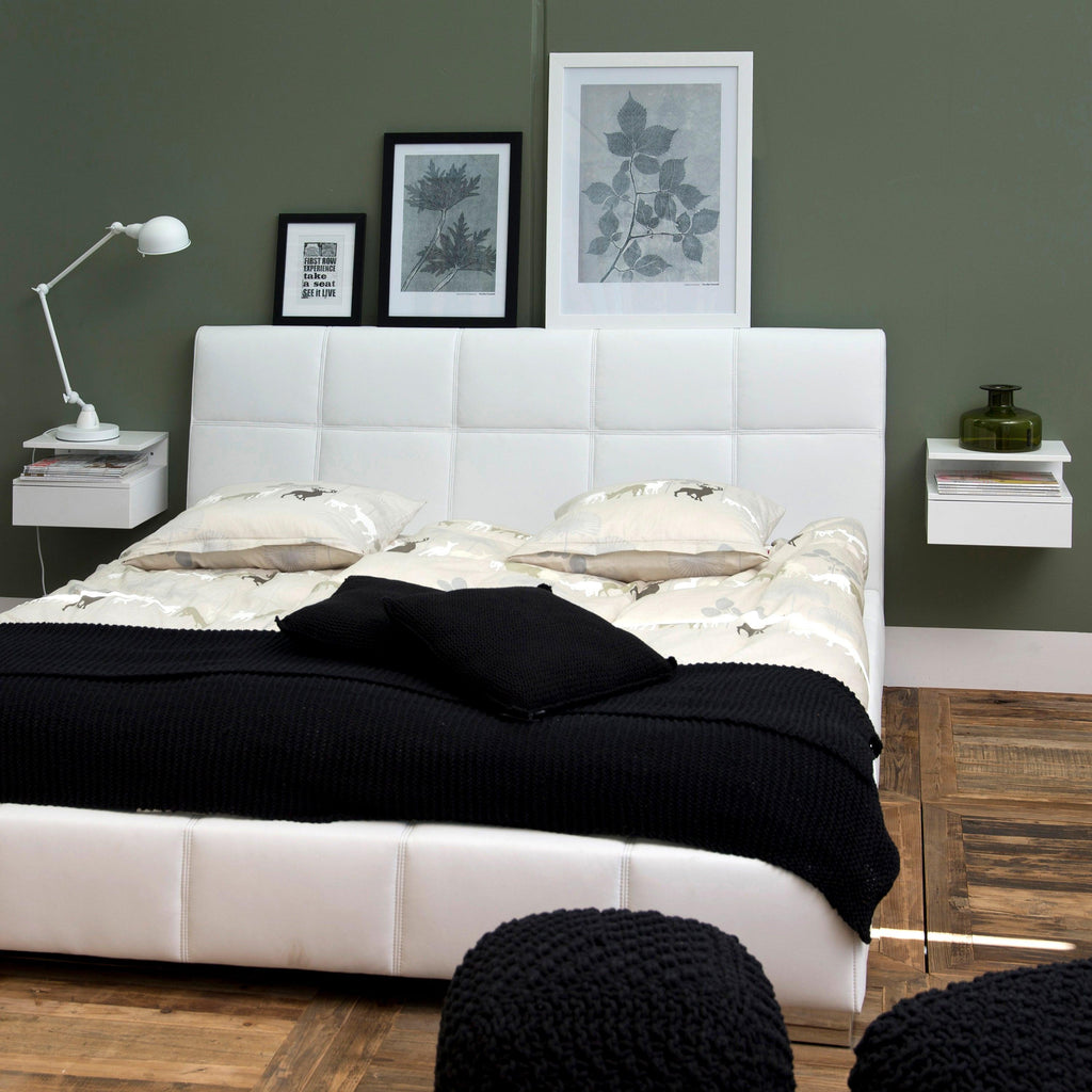 Ashlan Bedside Table with 1 Drawer in White - image 7