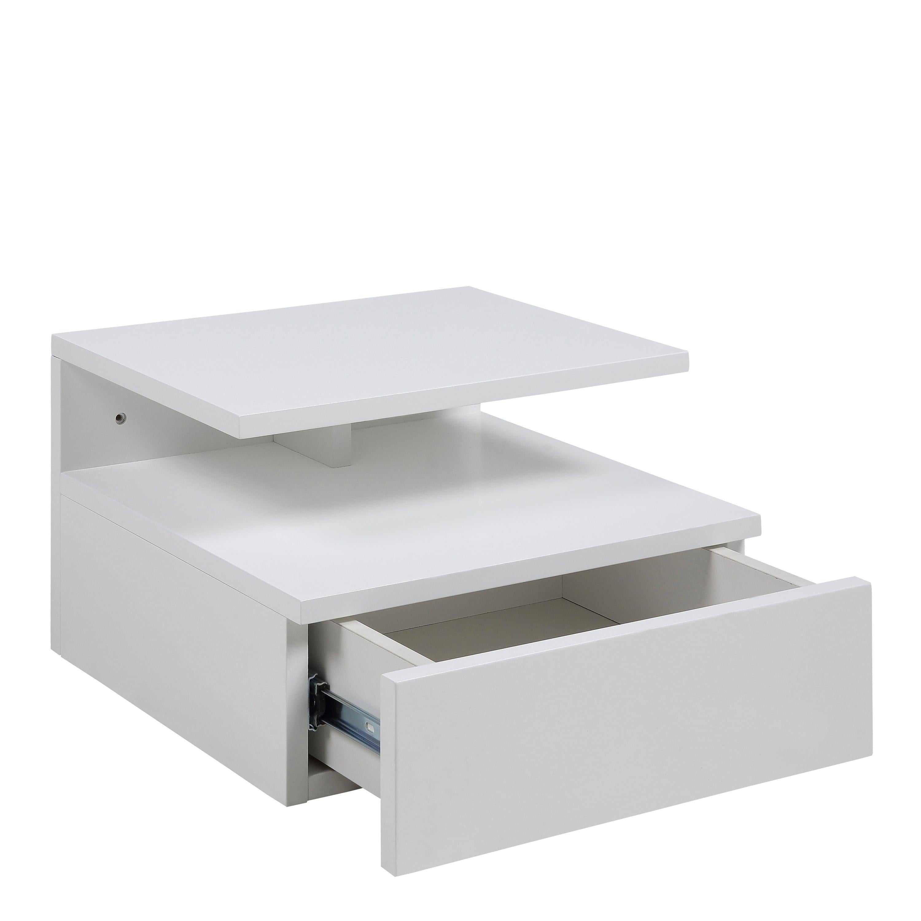 Ashlan Bedside Table with 1 Drawer in White - image 2