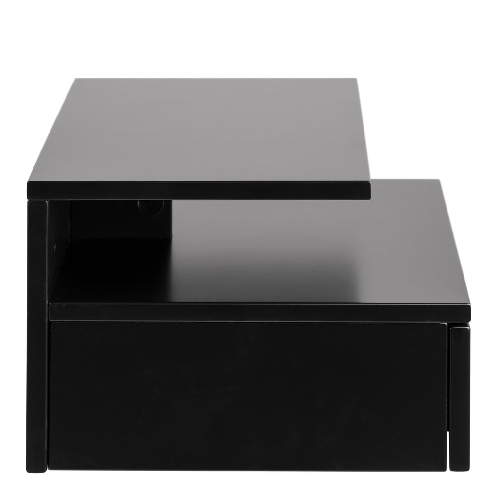 Ashlan Bedside Table with 1 Drawer in Black - image 3