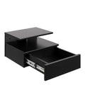 Ashlan Bedside Table with 1 Drawer in Black - image 4