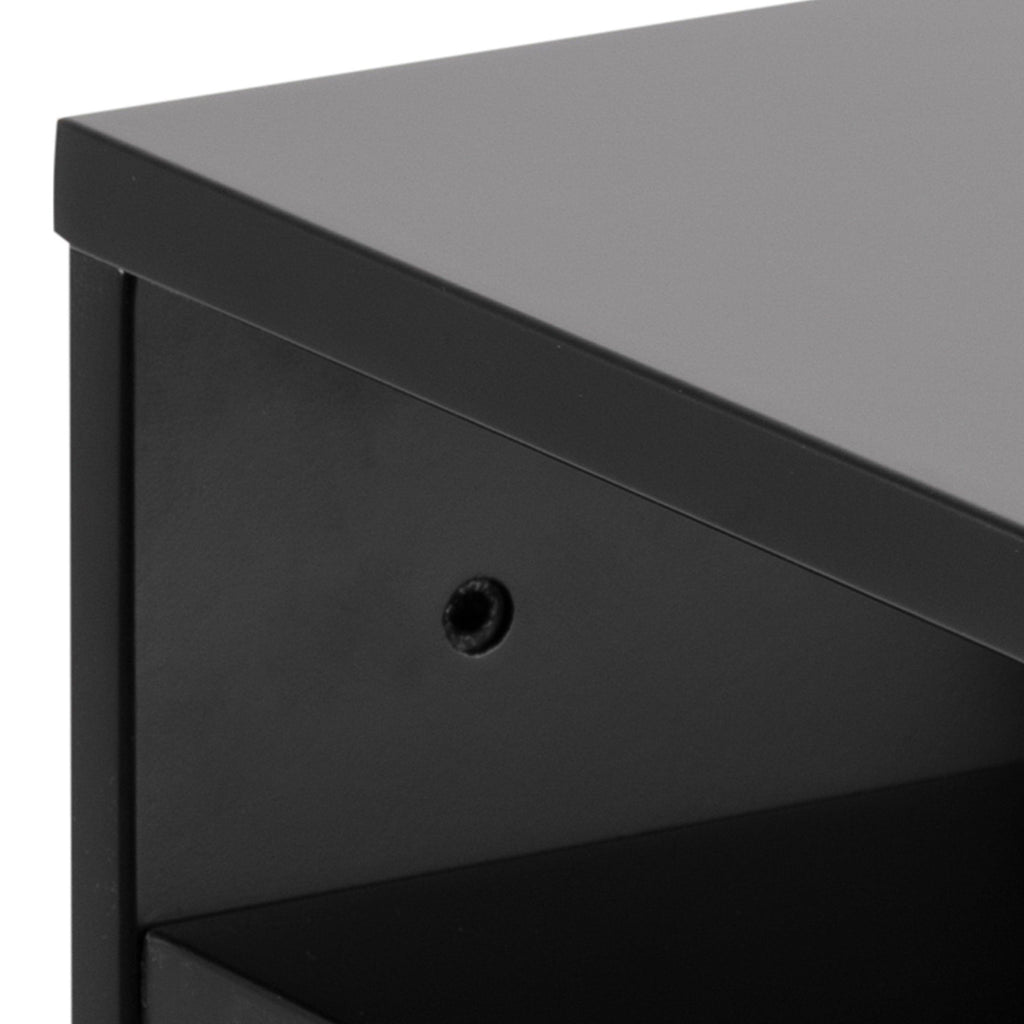 Ashlan Bedside Table with 1 Drawer in Black - image 7