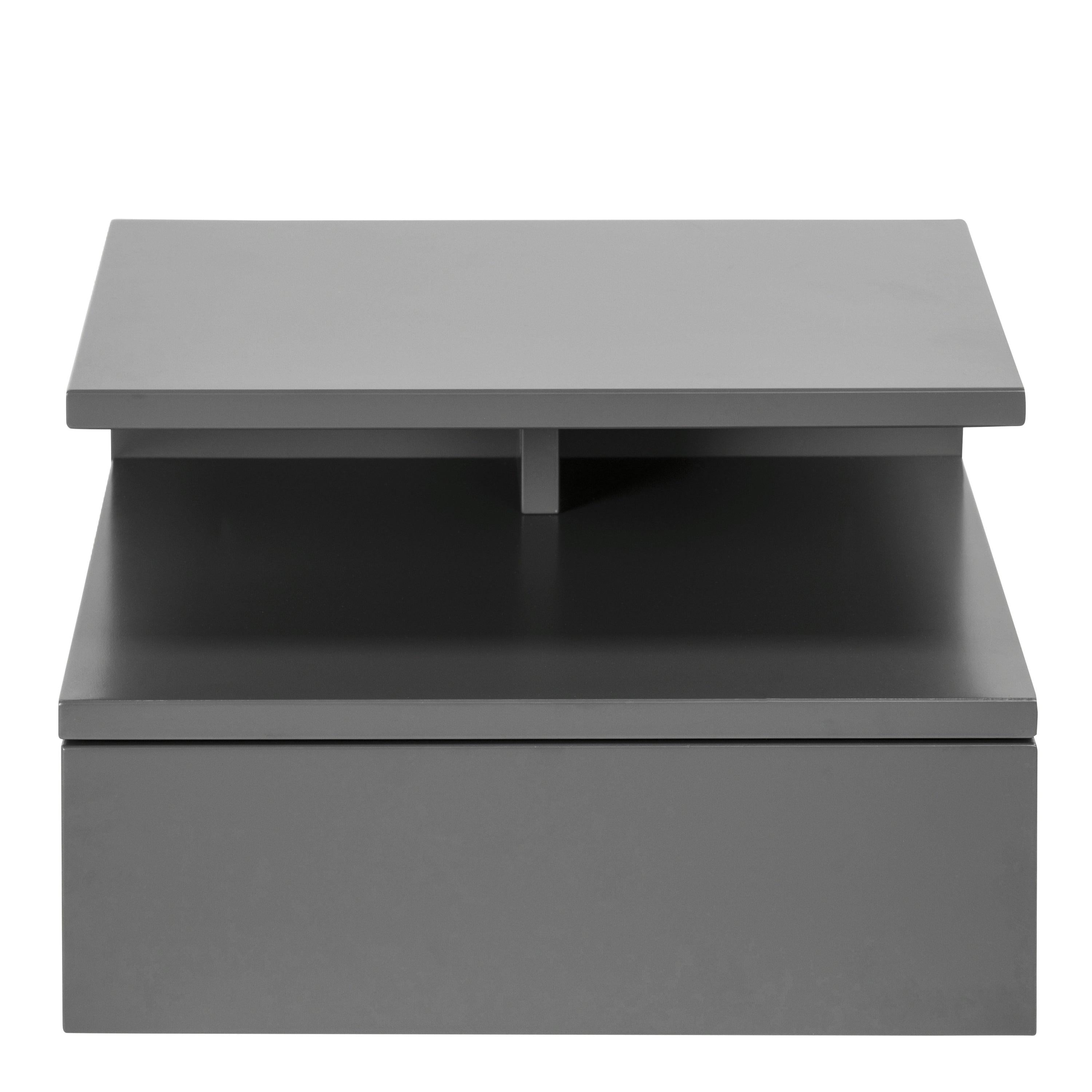 Ashlan Bedside Table with 1 Drawer in Grey - image 2