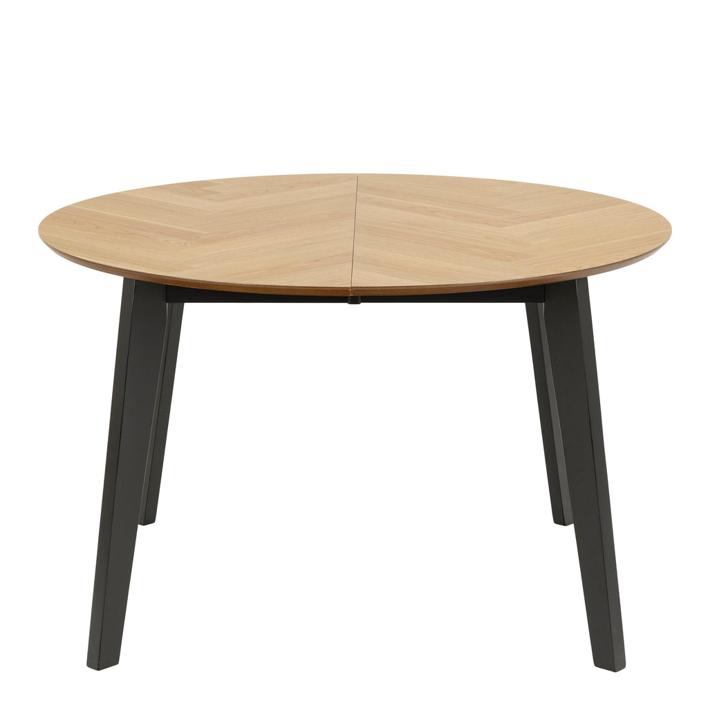 Georgetown Round Dining Table in Oak & Black - image 2