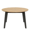Georgetown Round Dining Table in Oak & Black - image 2