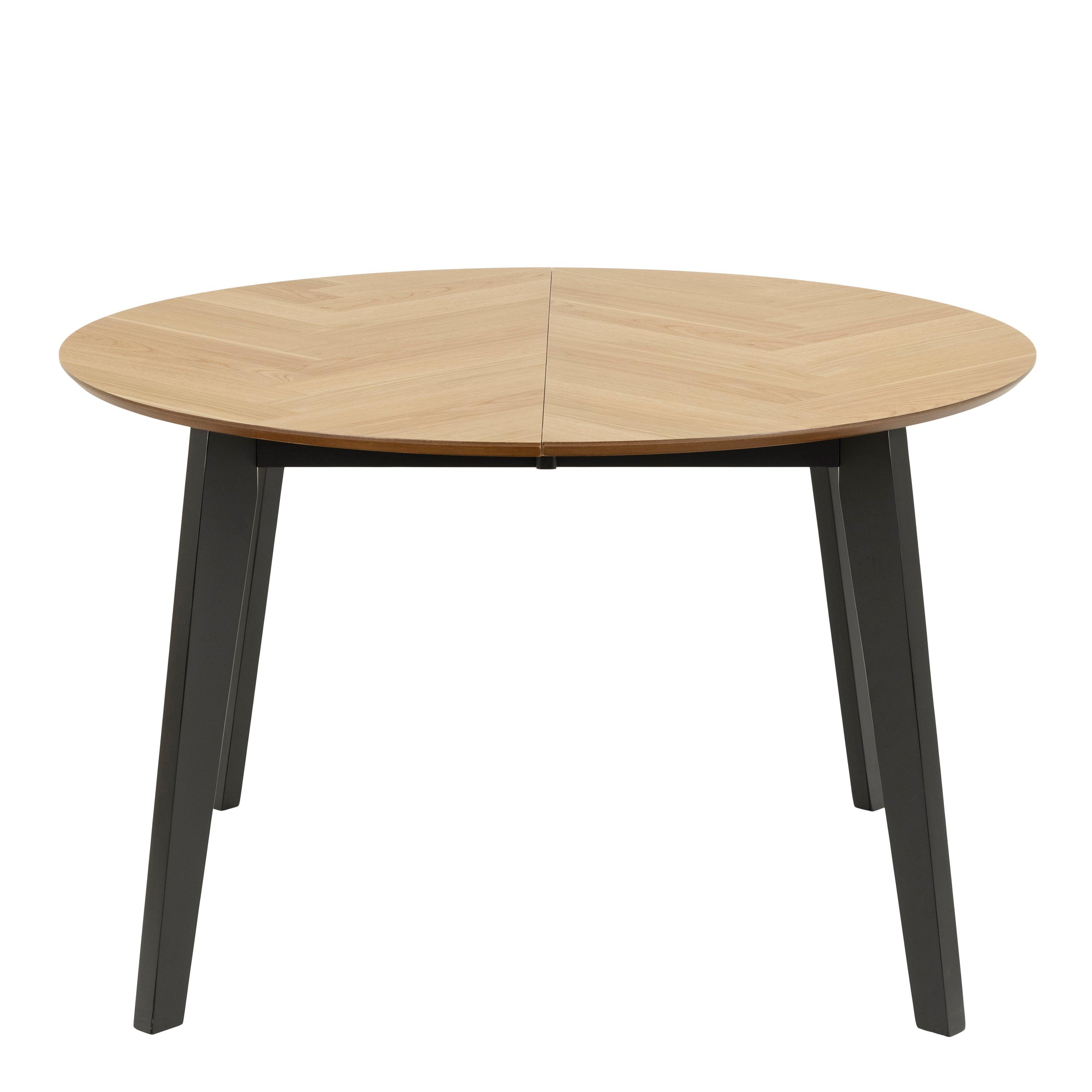 Georgetown Round Dining Table in Oak & Black - image 2