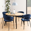 Georgetown Round Dining Table in Oak & Black - image 4