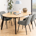 Georgetown Round Dining Table in Oak & Black - image 5