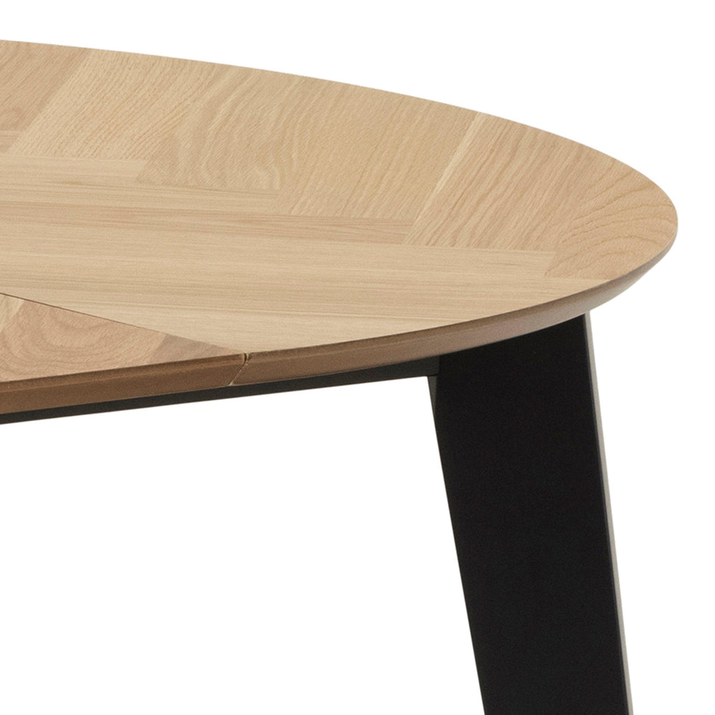 Georgetown Round Dining Table in Oak & Black - image 8
