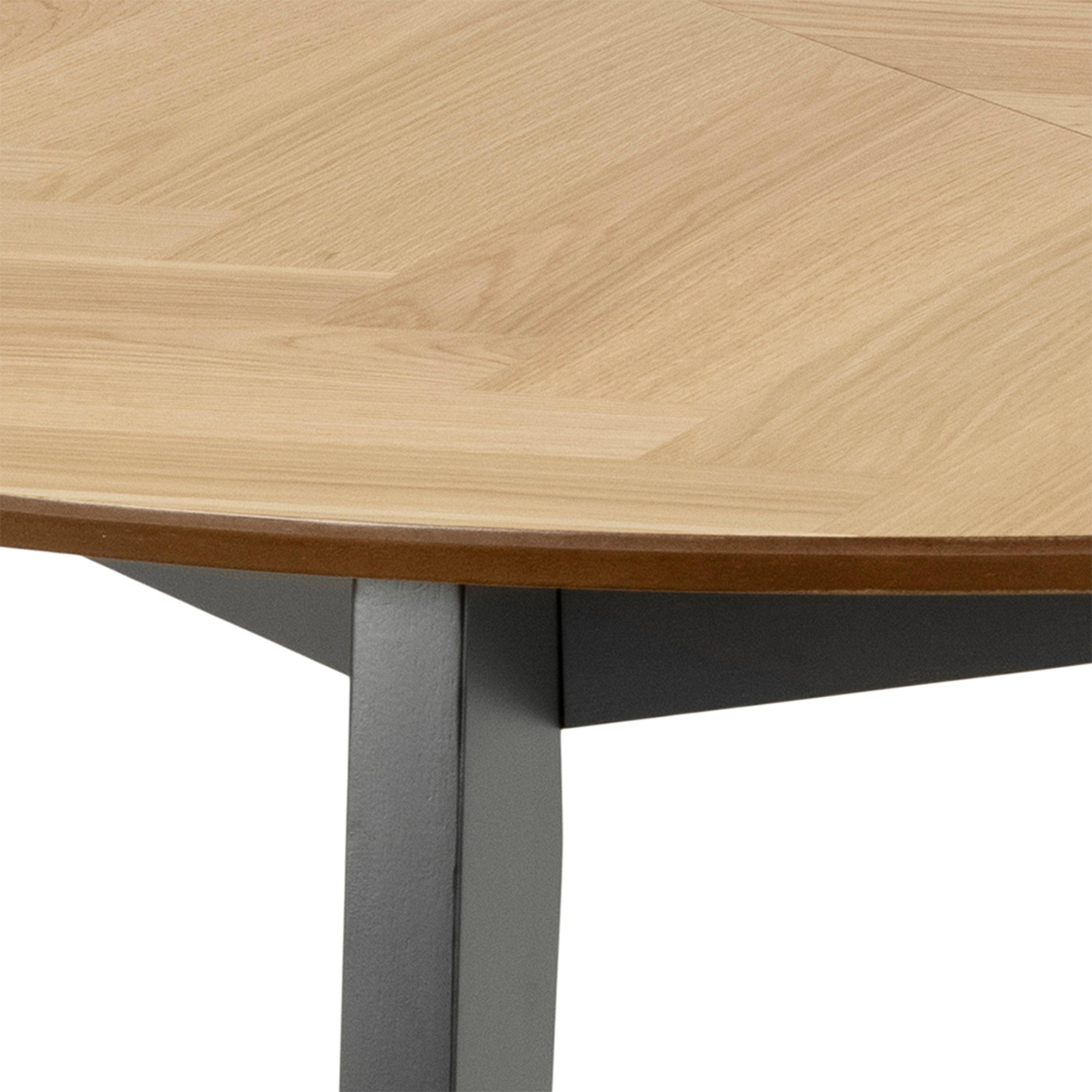 Georgetown Round Dining Table in Oak & Black - image 9