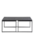 Infinity Square/Coffee Table Setin Matt Black Set of 3 - image 2
