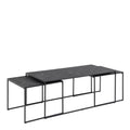 Infinity Square/Coffee Table Setin Matt Black Set of 3 - image 3