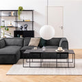 Infinity Square/Coffee Table Setin Matt Black Set of 3 - image 4