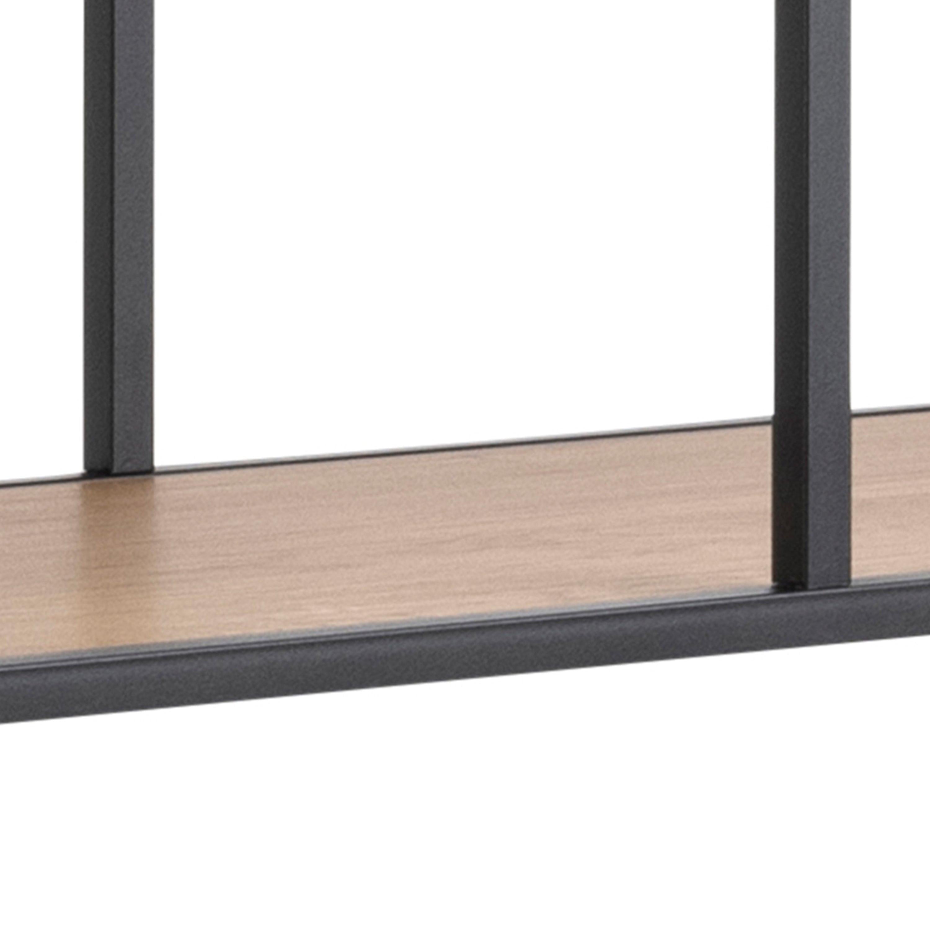 Seaford Bookcase with 5 Shelves in Black and Oak - image 7
