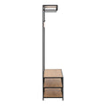 Seaford Clothes Rack with 3 Shelves in Black and Oak - image 3