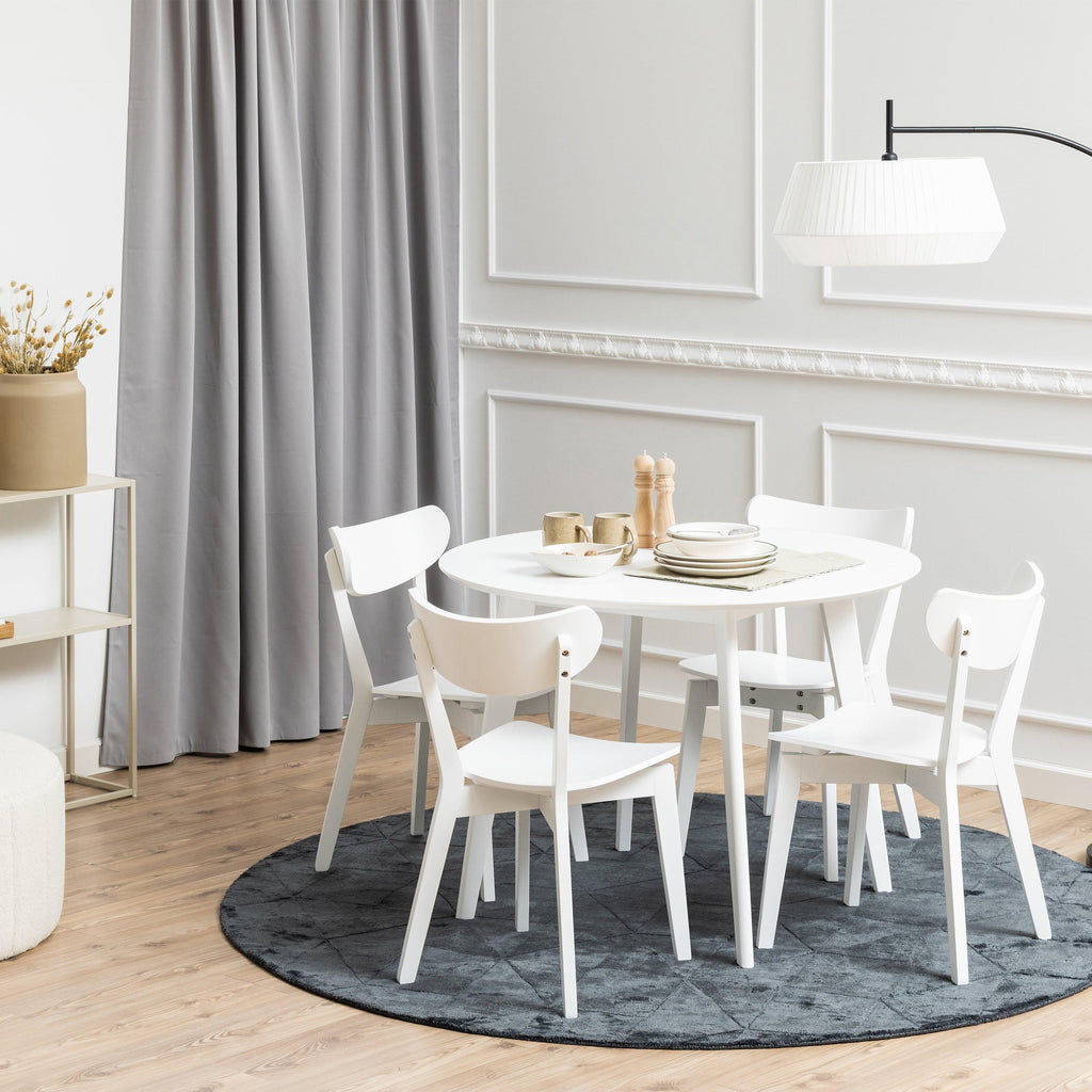 Roxby Round Dining Table in White 105cm - image 3
