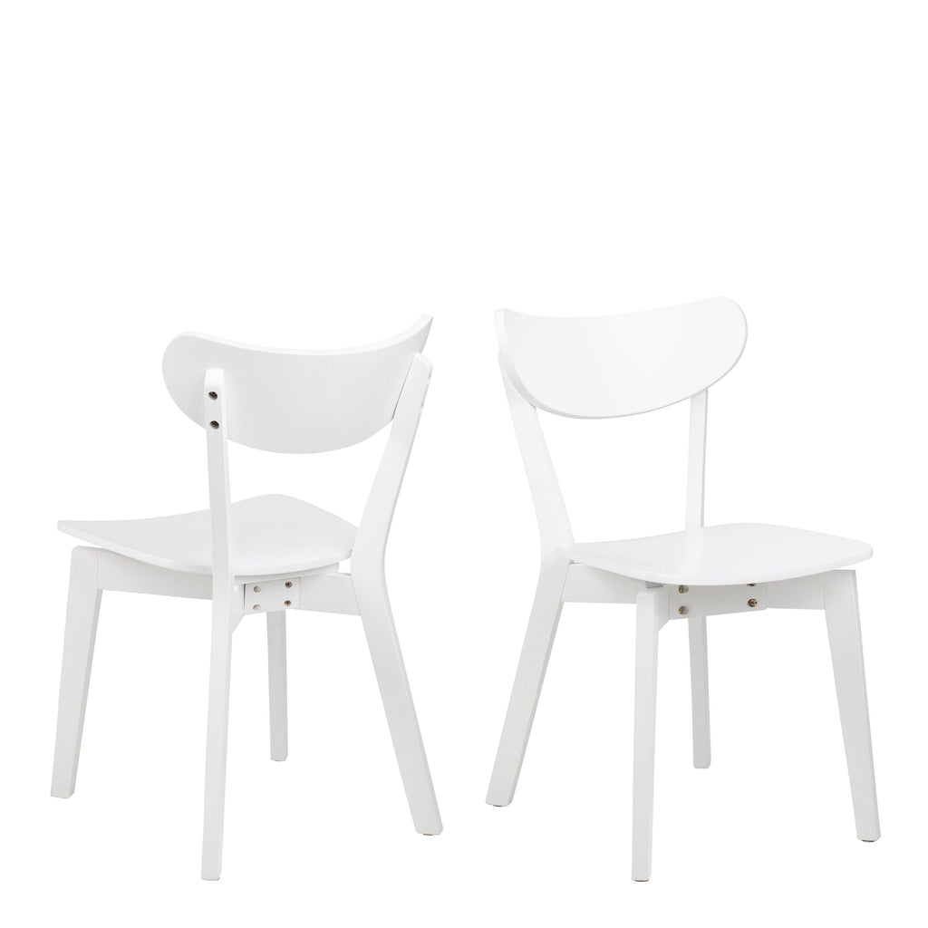 Roxby Square Dining Table in White 120x80cm includes 2 Roxby Dining Chairs in White - image 7