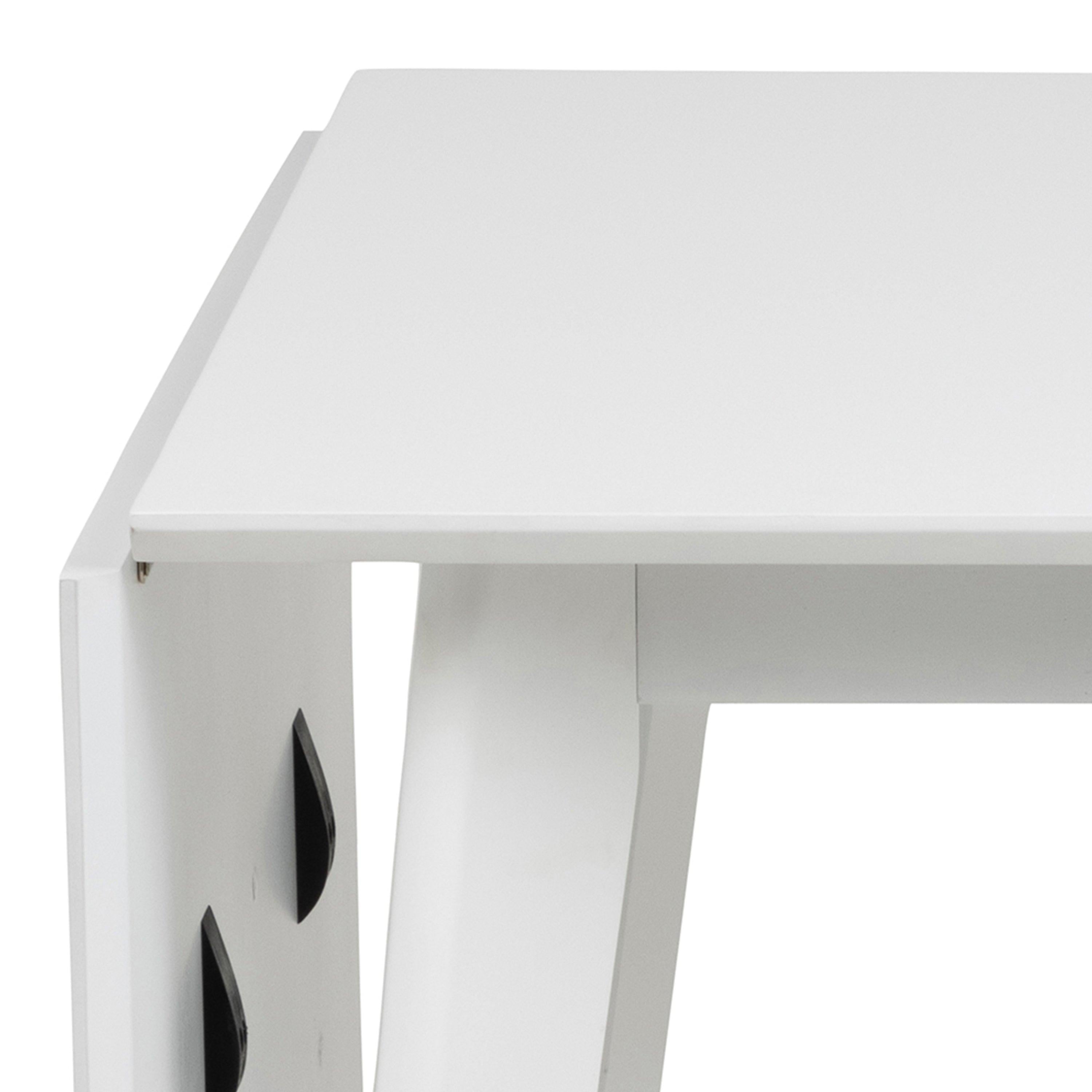 Roxby Square Dining Table in White 120x80cm includes 4 Roxby Dining Chairs in White - image 6