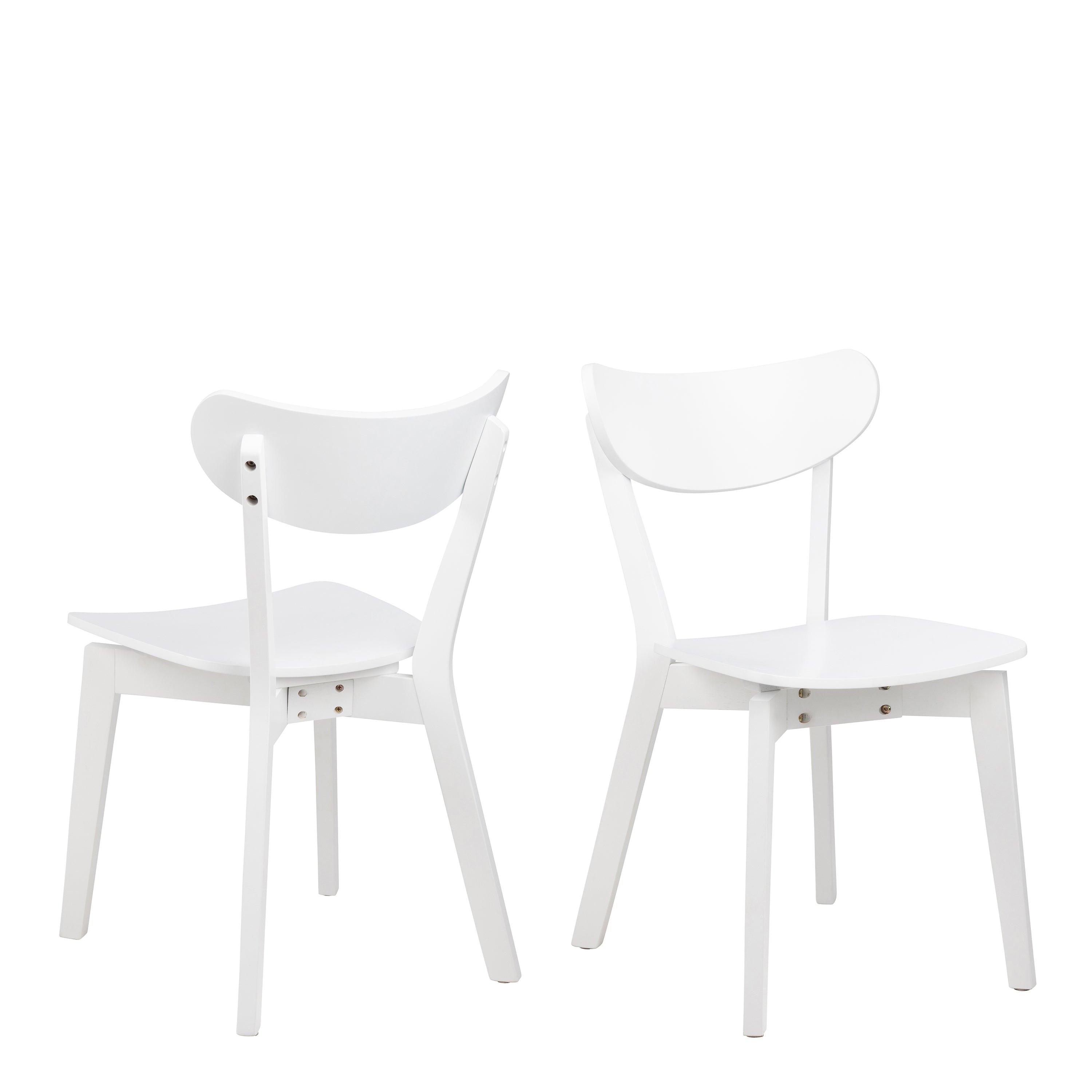 Roxby Square Dining Table in White 120x80cm includes 4 Roxby Dining Chairs in White - image 7