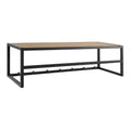 Seaford Black Metal Coat Rack with Oak Top