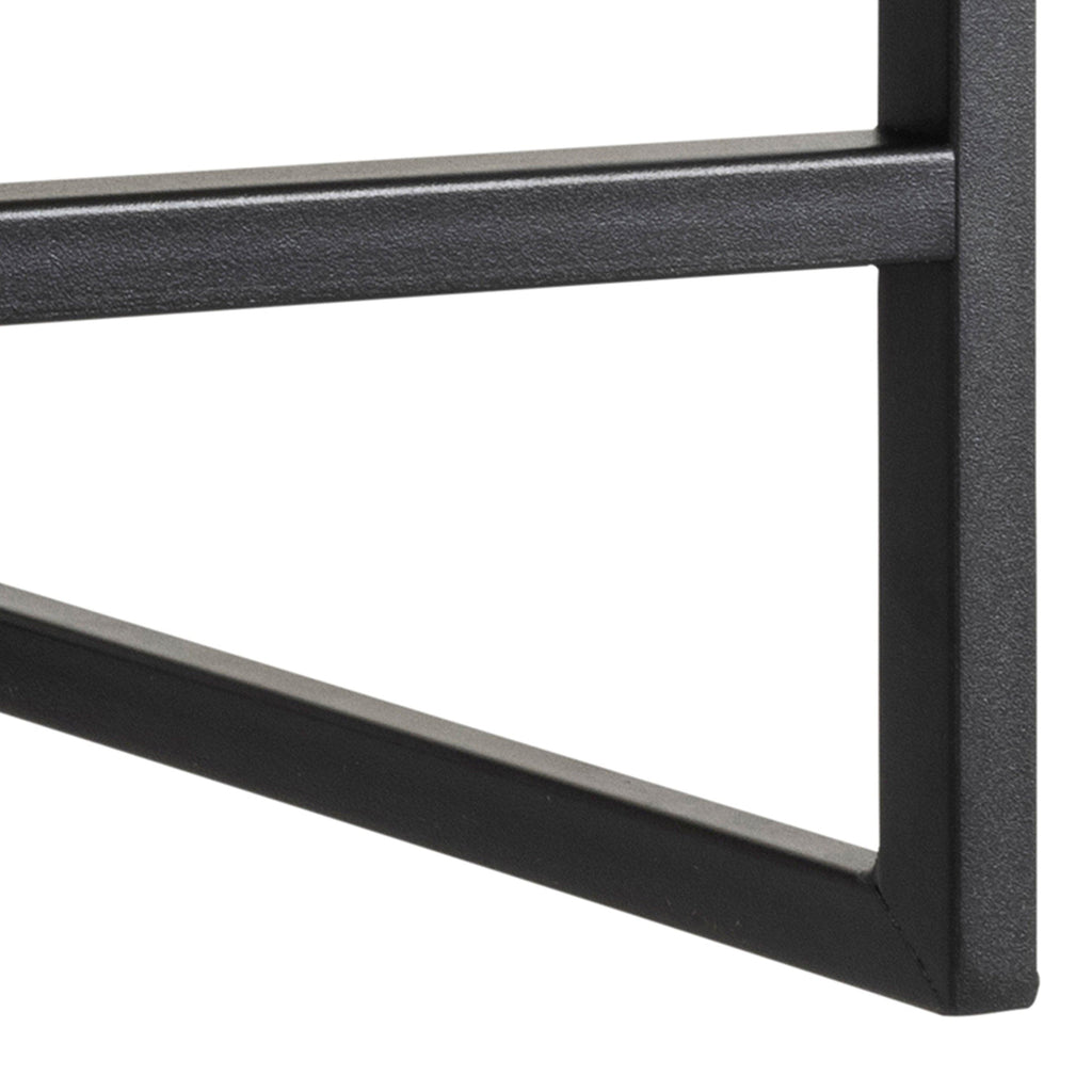 Seaford Black Metal Coat Rack with Oak Top - image 10