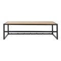 Seaford Black Metal Coat Rack with Oak Top - image 2