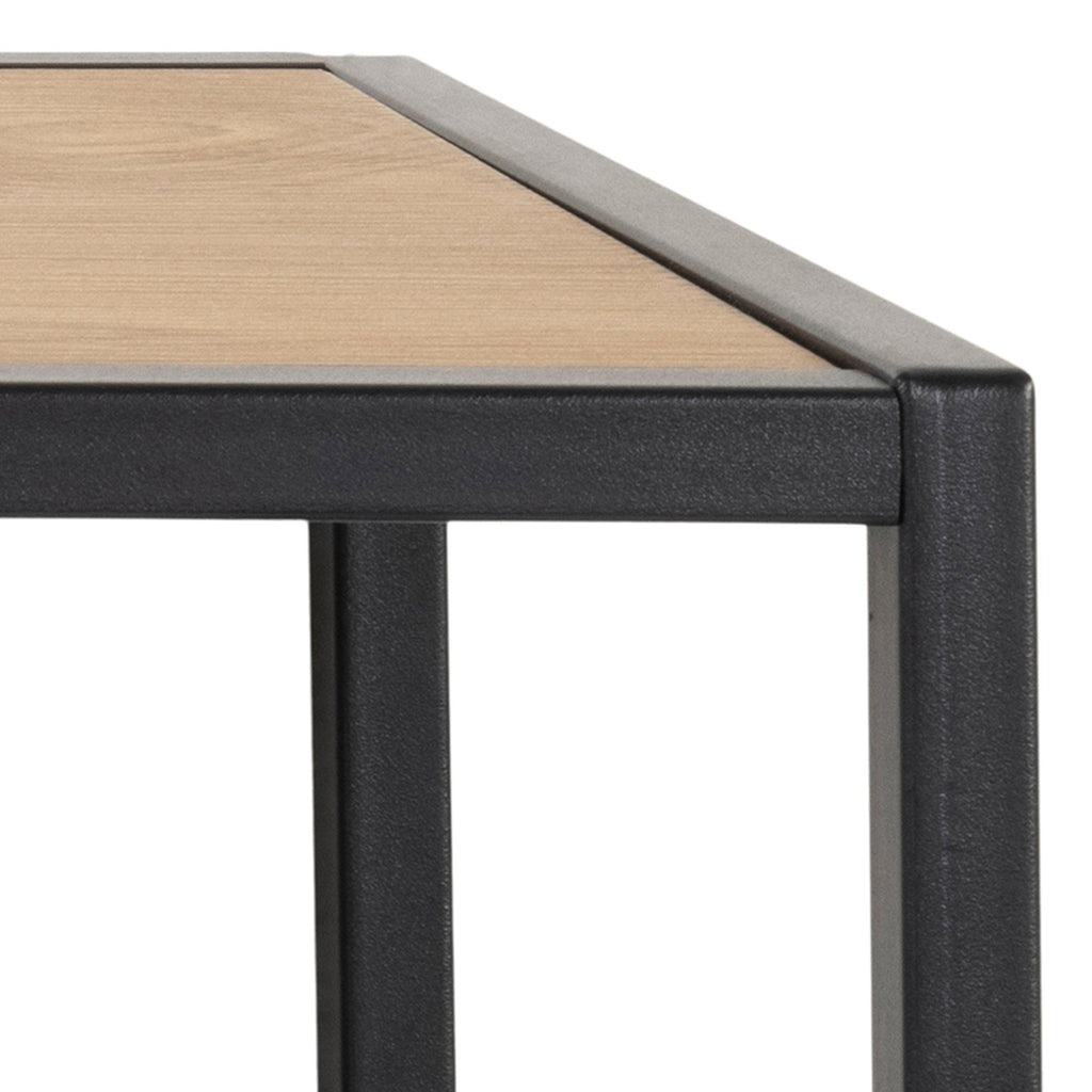 Seaford Black Metal Coat Rack with Oak Top - image 6