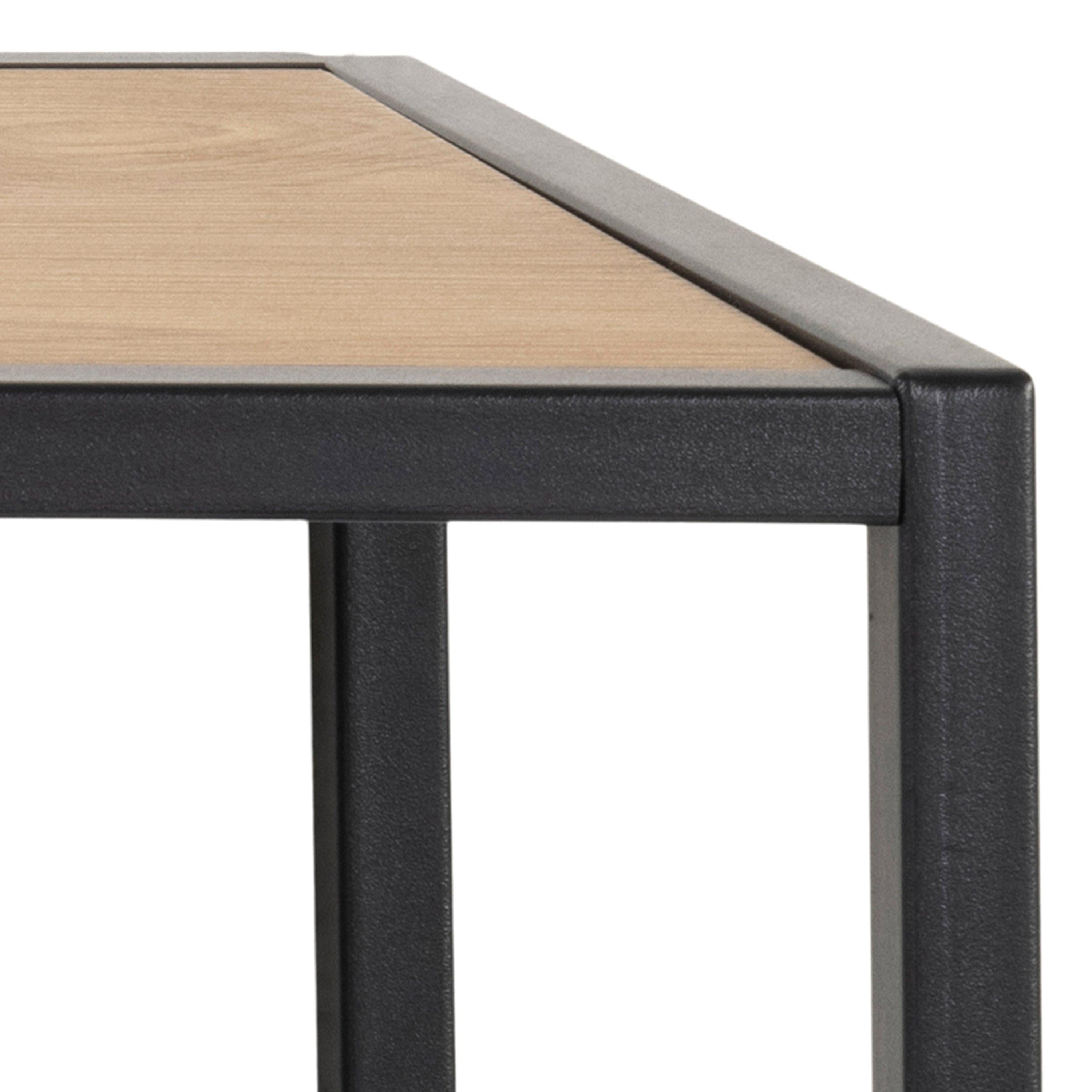 Seaford Black Metal Coat Rack with Oak Top - image 6