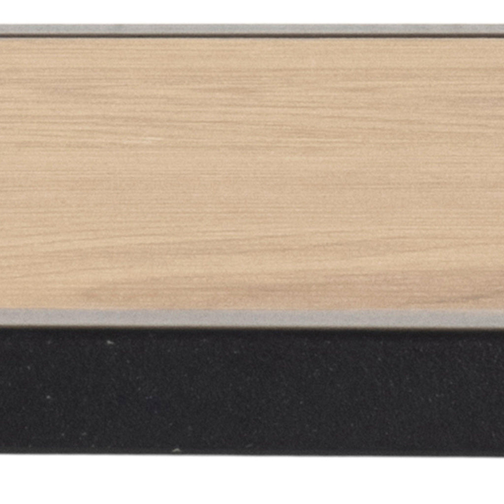 Seaford Black Metal Coat Rack with Oak Top - image 7