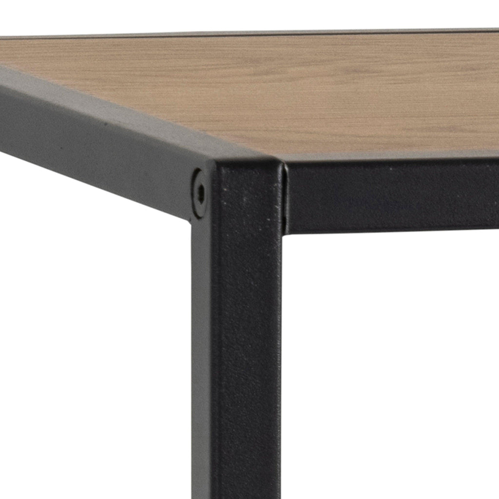Seaford Black Metal Coat Rack with Oak Top - image 8