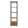 Seaford Black Metal Clothes Rack with 5 Oak Shelves - image 3