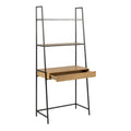 Seaford Bookcase with 1 Drawer in Black and Oak - image 4
